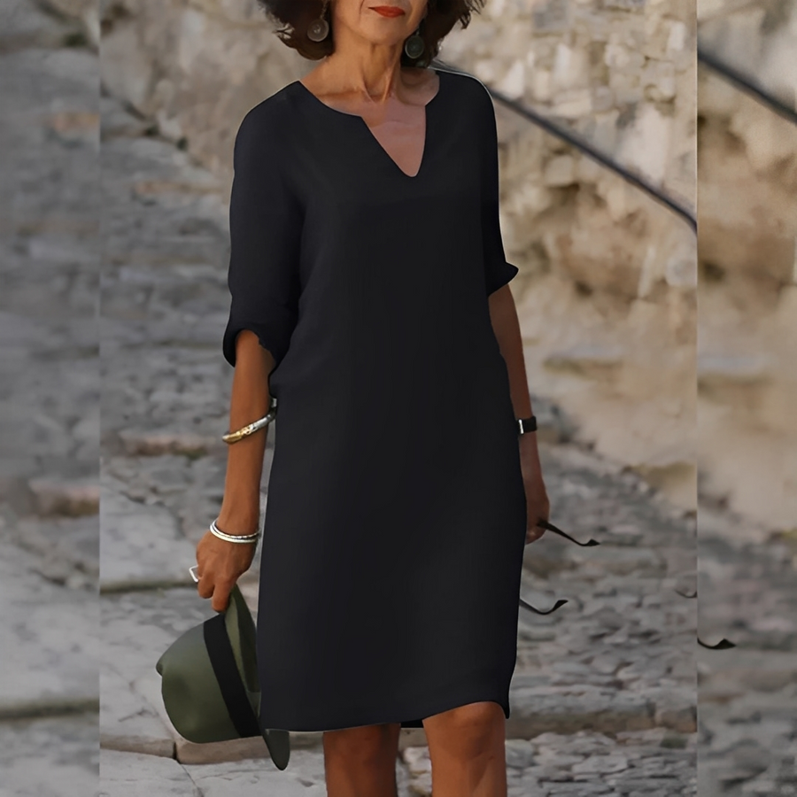 Guilaine - Sophisticated V-Neck Dress for Women product image