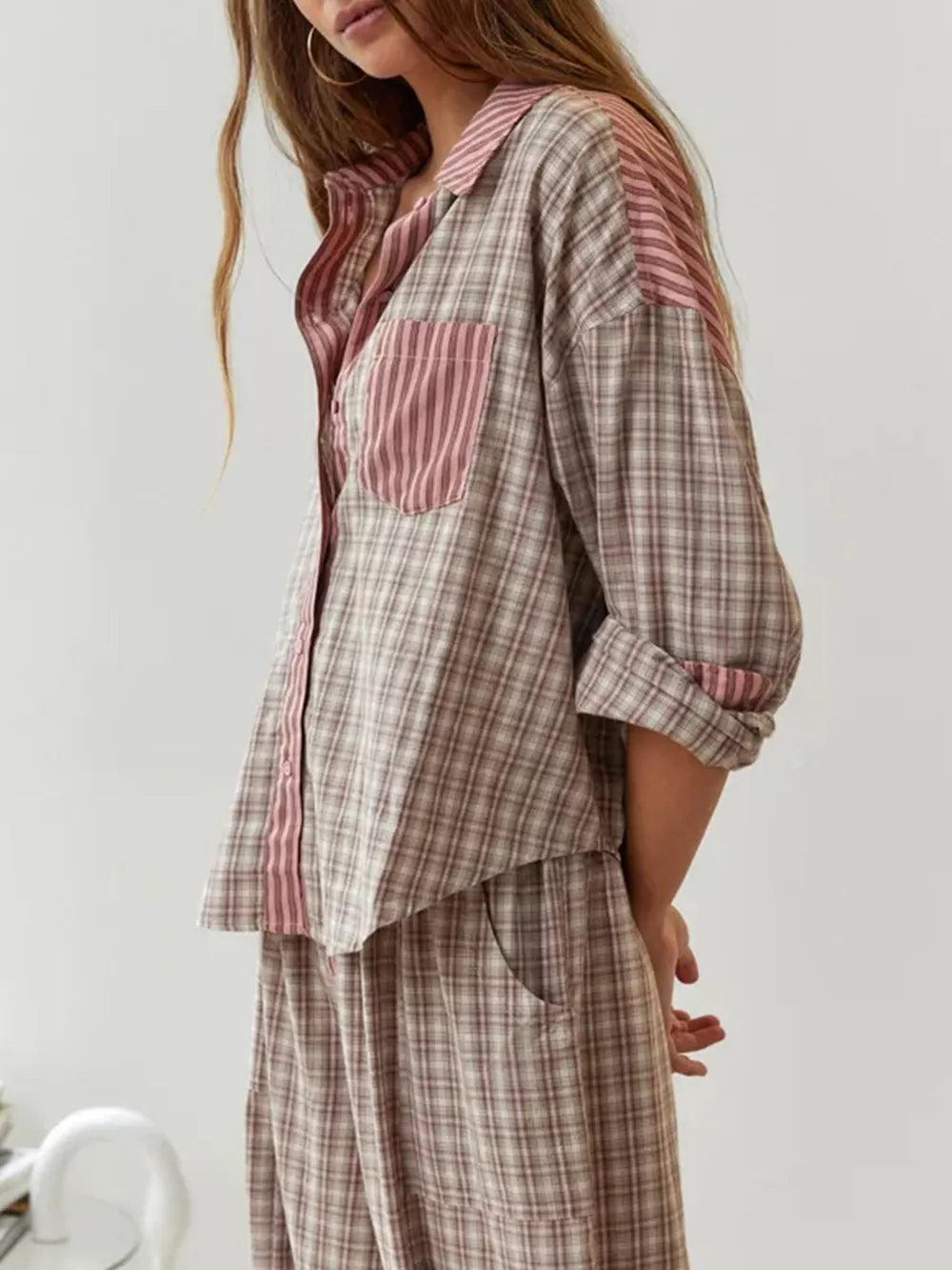 Elena – Cozy Two-Piece Sleepwear Set in Blue
