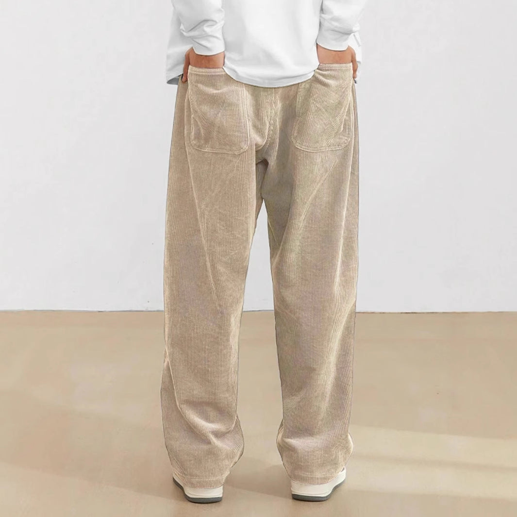 Kenrick – Men's Straight Cut Trousers in Apricot