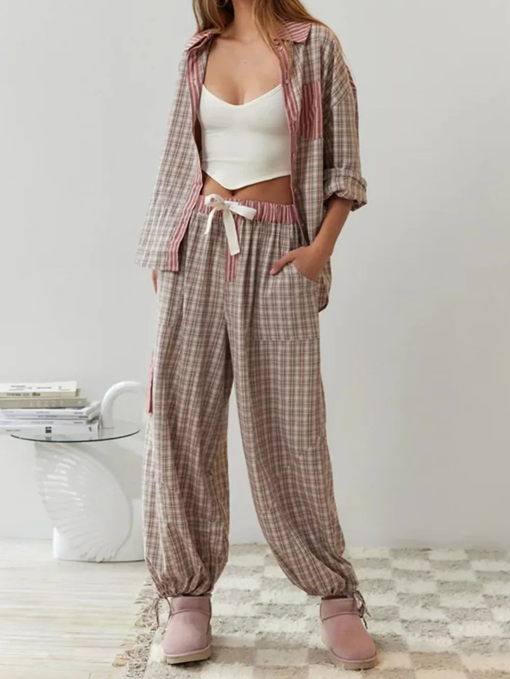 Elena – Cozy Two-Piece Sleepwear Set in Blue