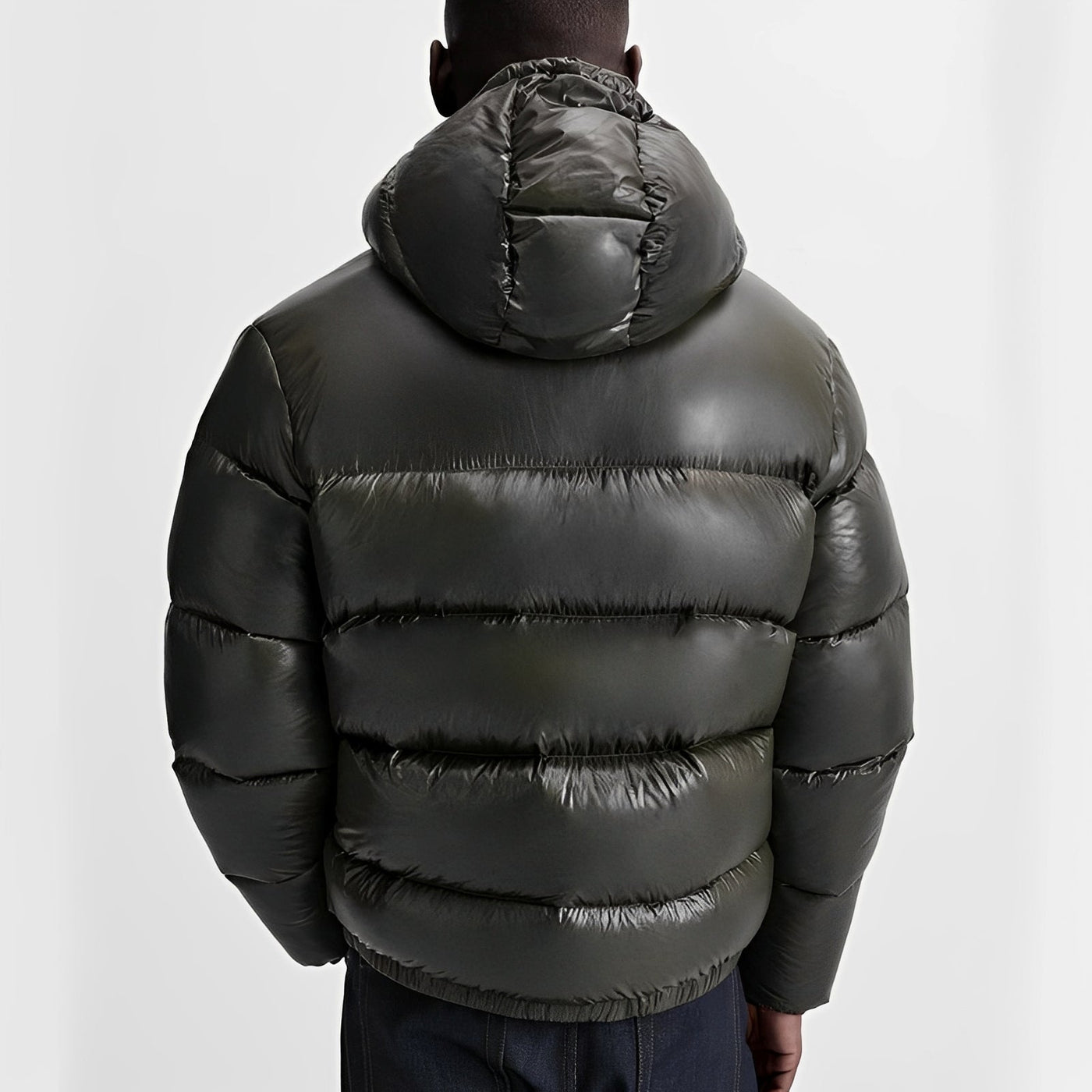 Myles – Men's Padded Hooded Jacket in Red