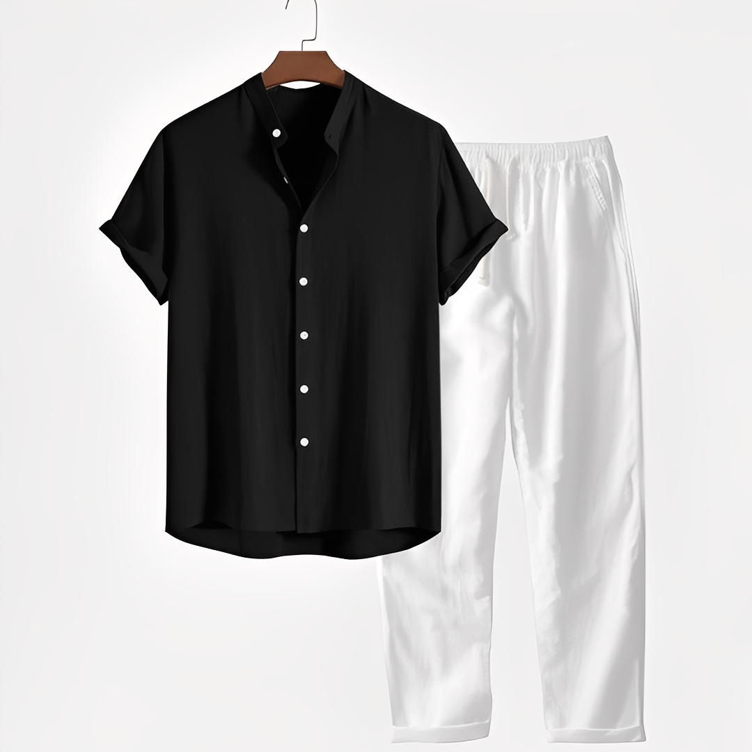 Fritz - Men's Relaxed Two-Piece Set in Blue
