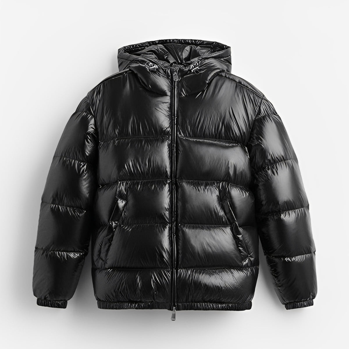 Myles – Men's Padded Hooded Jacket in Black