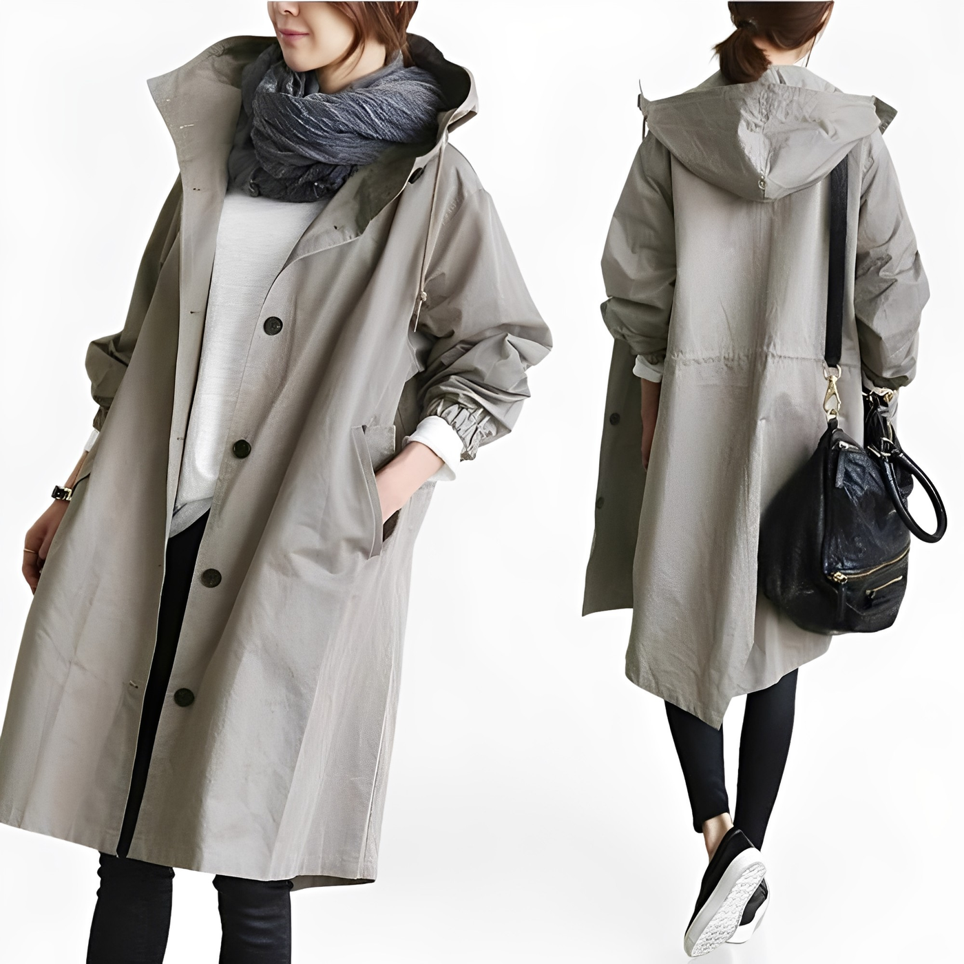 Giselle – Women's Hooded Jacket in Khaki