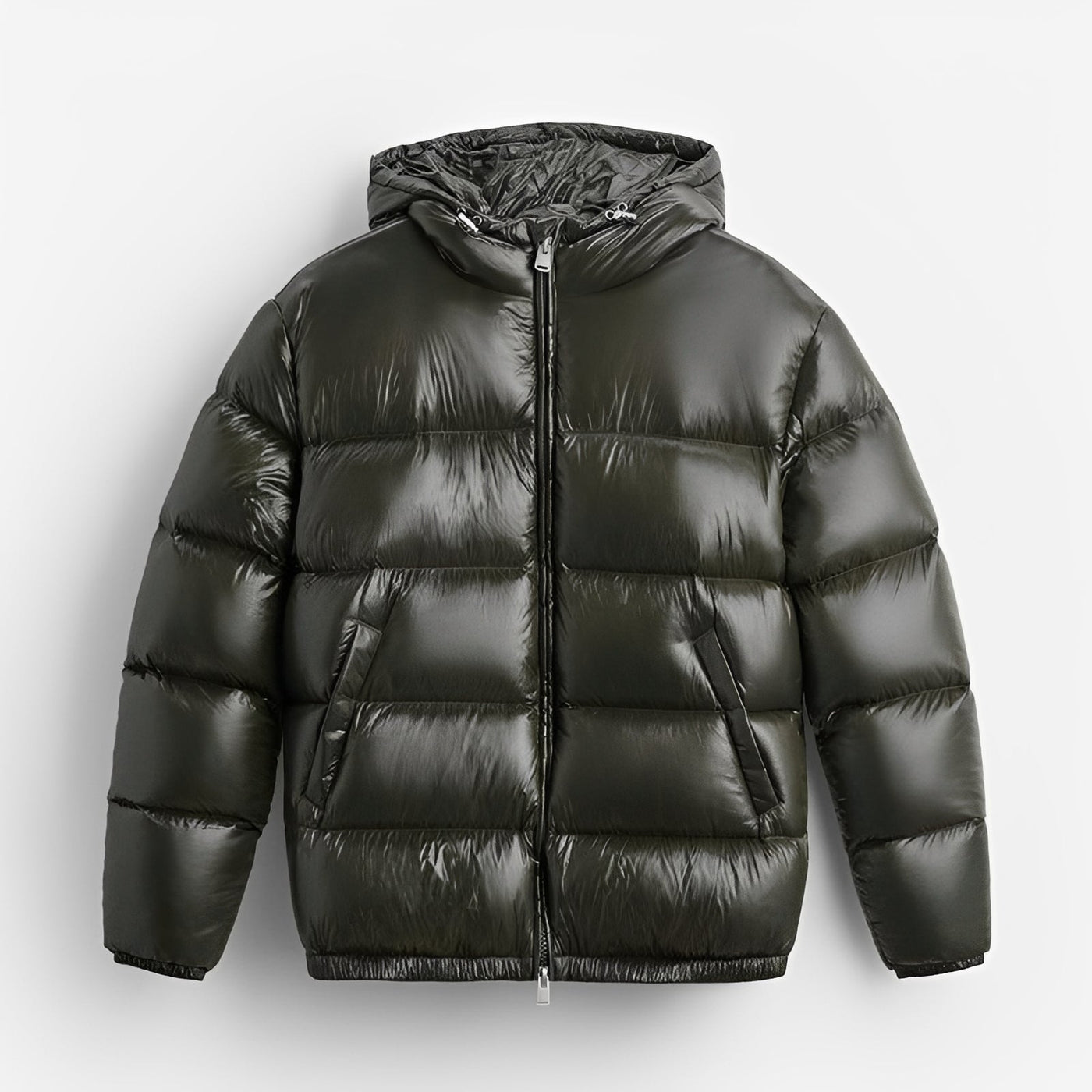 Myles – Men's Padded Hooded Jacket in Black