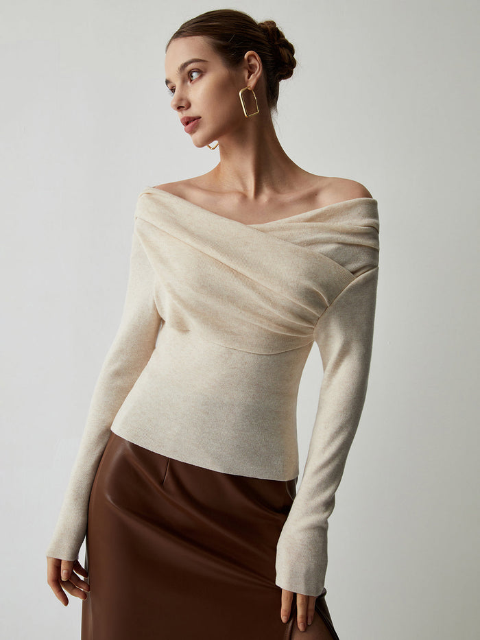 Yasmin – Off-Shoulder Knit Blouse product image