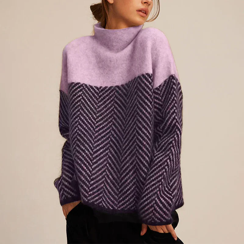 Yancy - Trendy Chunky Knit Sweater for Women in Beige