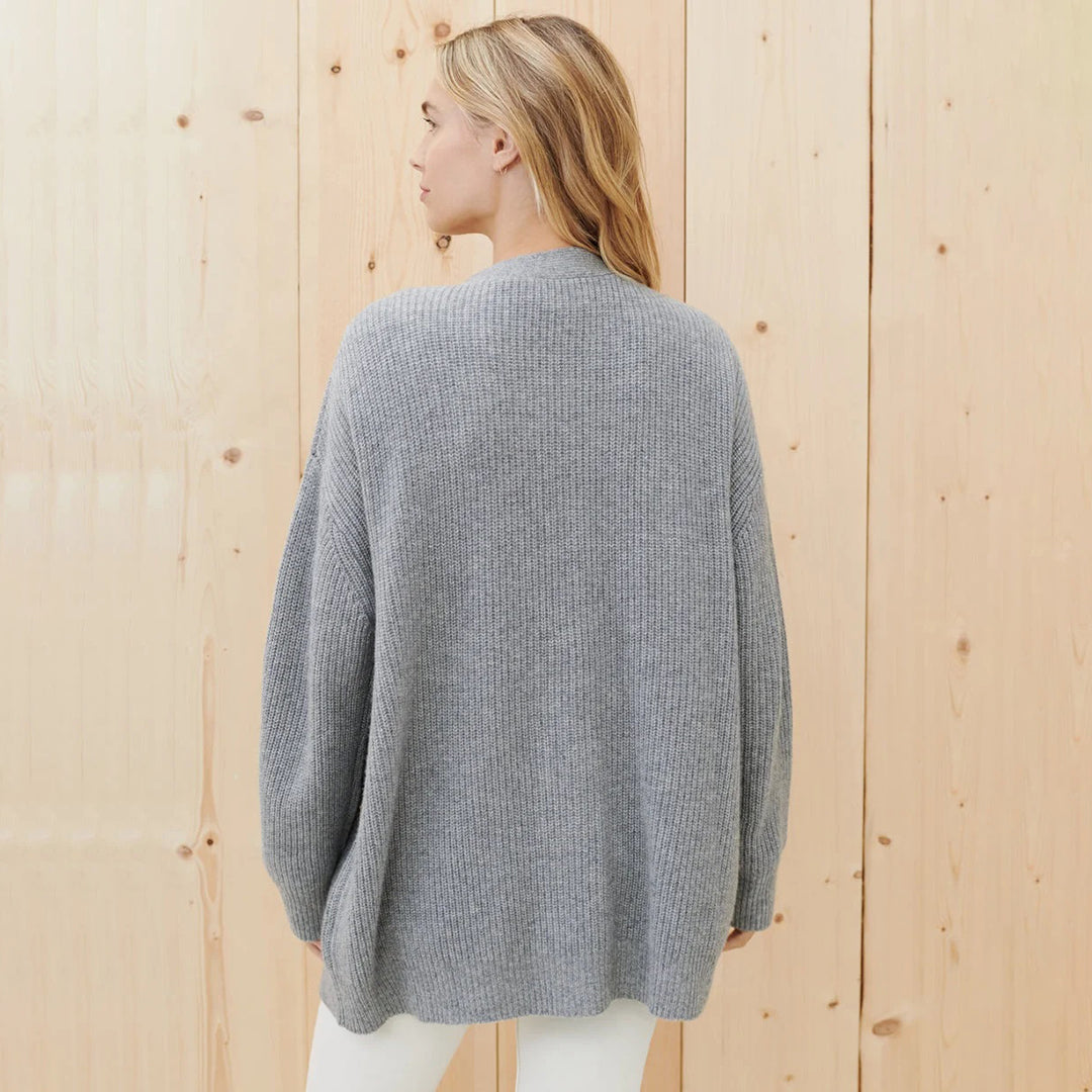Leah – Oversized Extra Long Cardigan in Natural