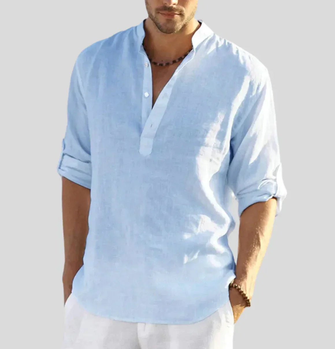 John – Men's Relaxed Fit Casual Shirt in White