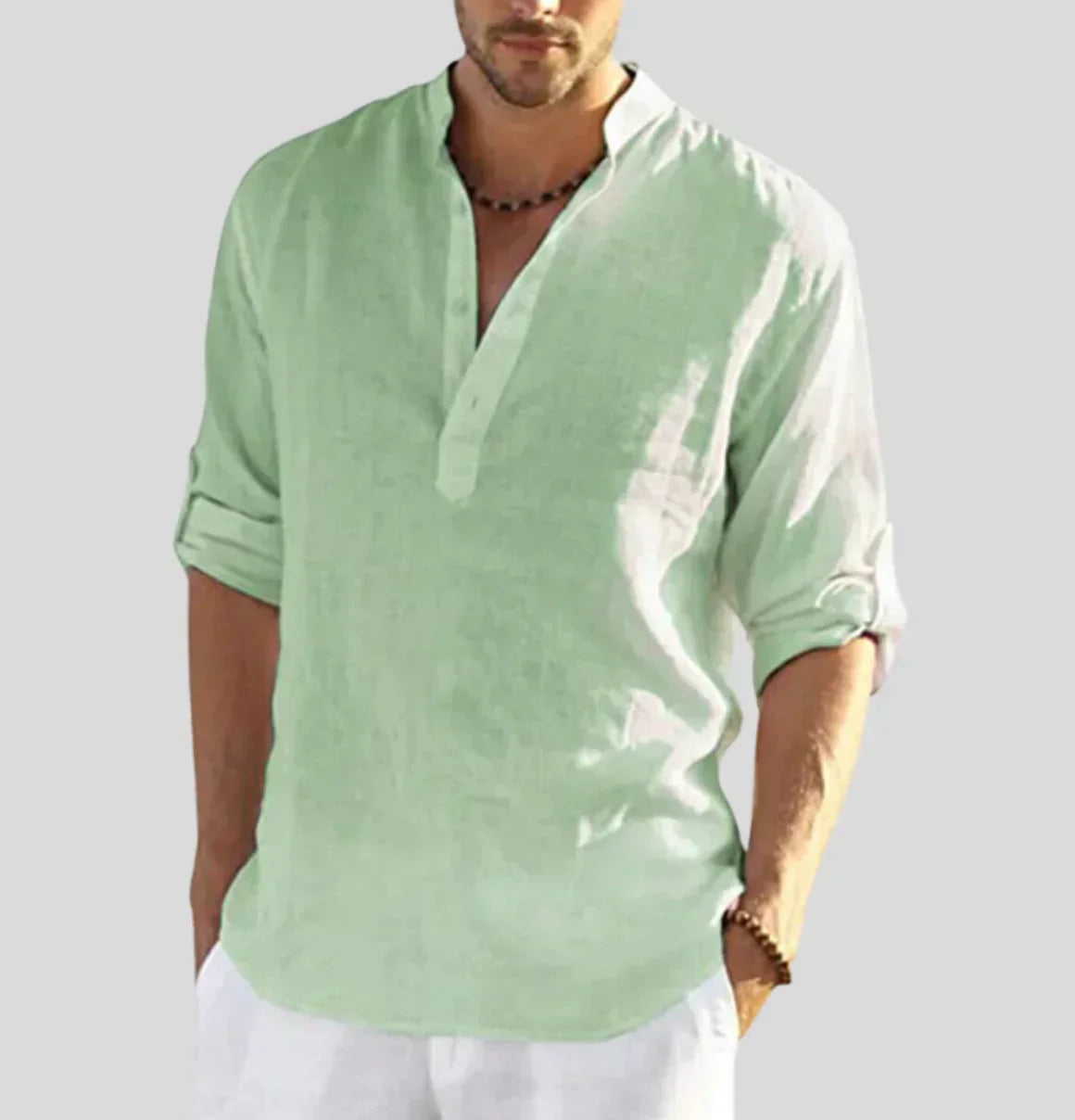 John – Men's Relaxed Fit Casual Shirt in Black