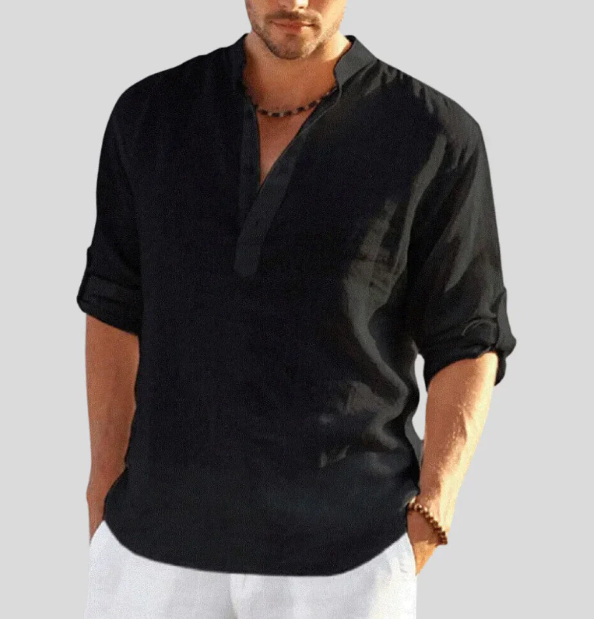 John – Men's Relaxed Fit Casual Shirt in Light Green