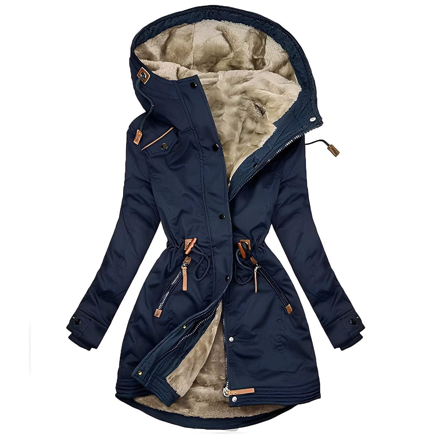 Lavena - Stylish Women's Parka in Green