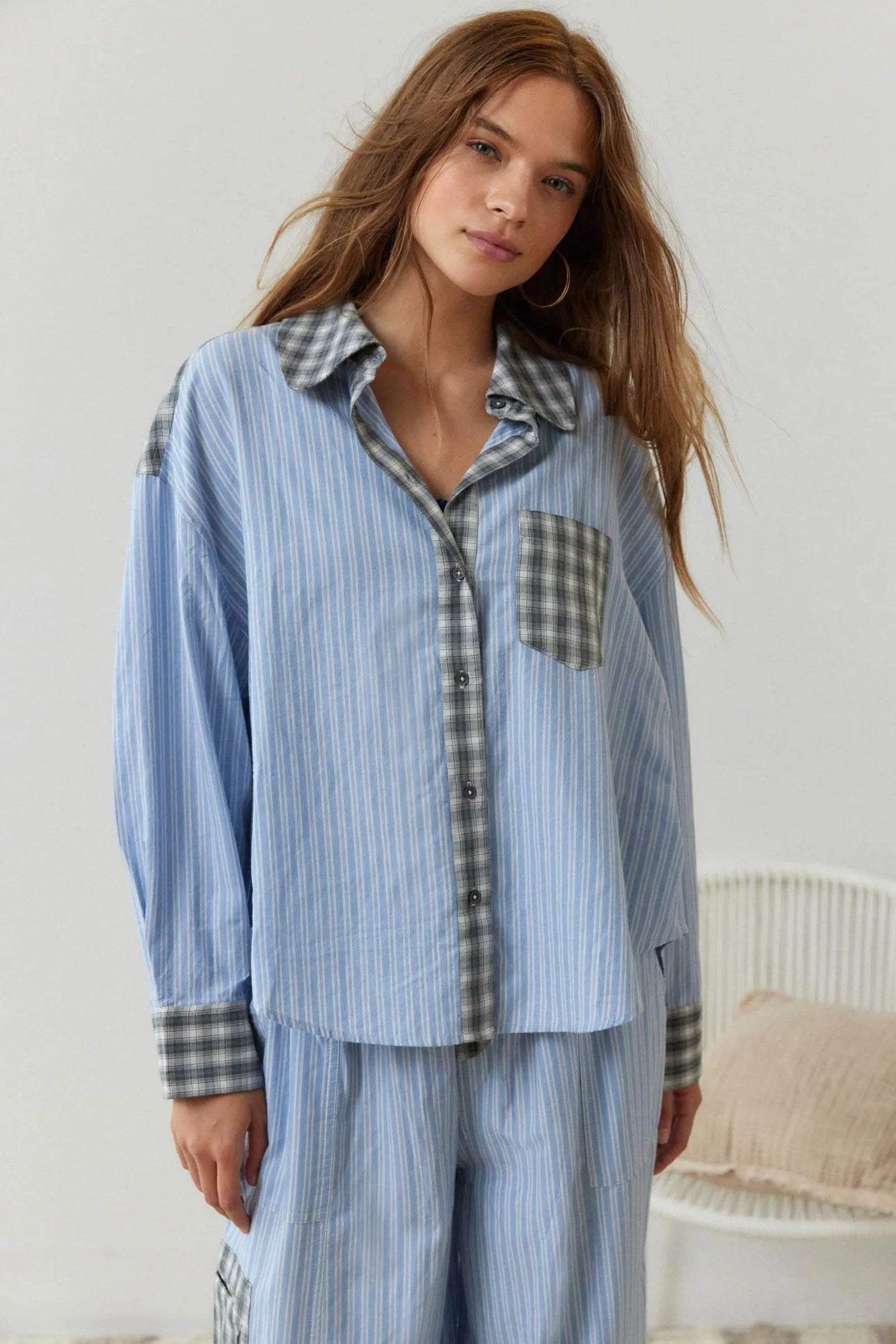 Elena – Cozy Two-Piece Sleepwear Set in Blue