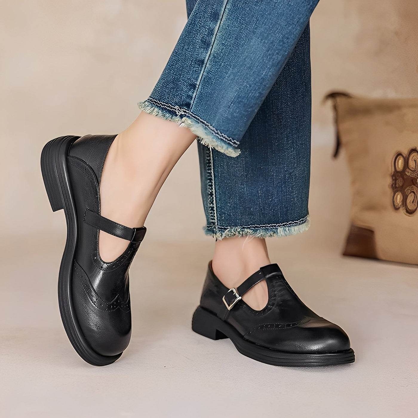 Marley – Chic Women's Flat Shoes in Dark Brown